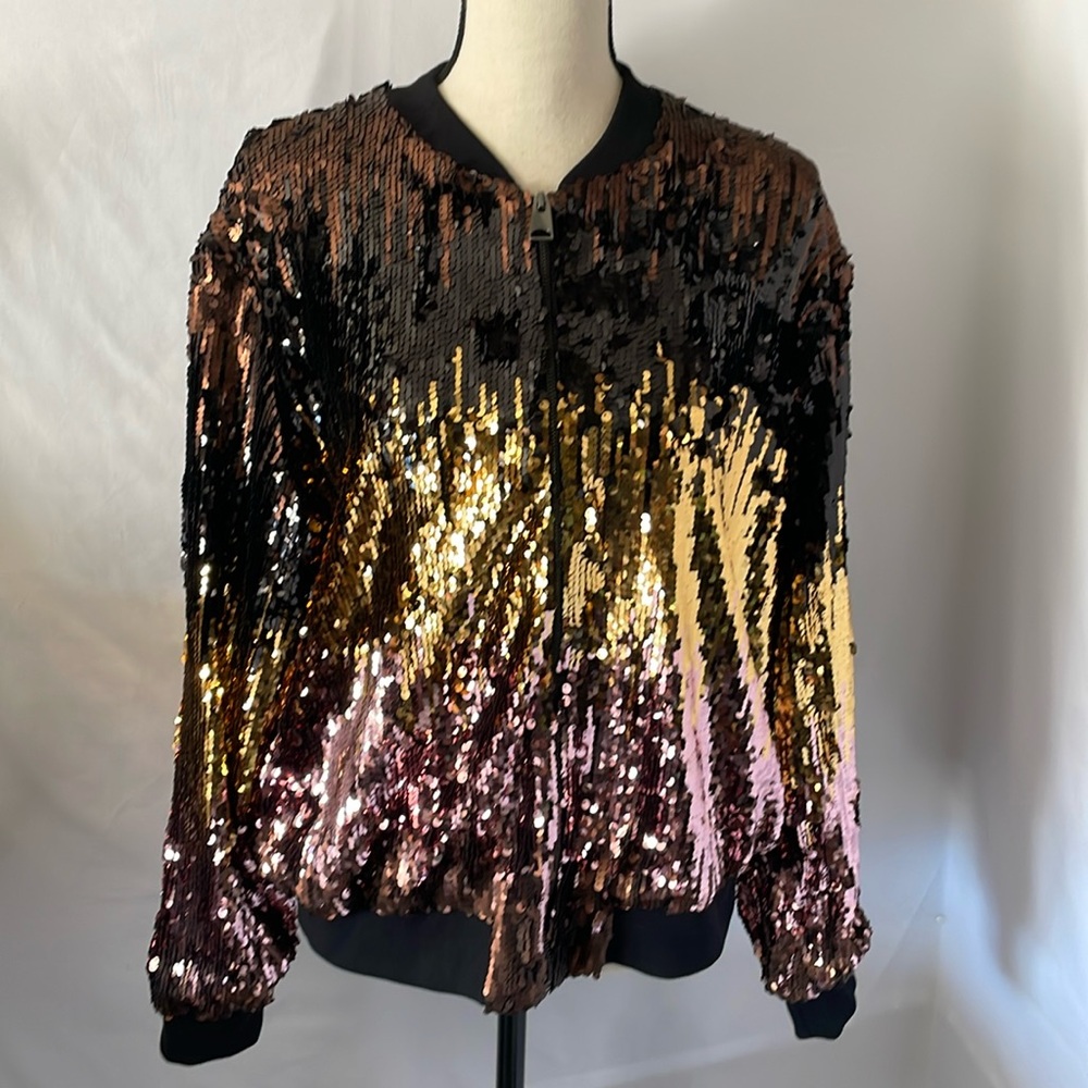 Topshop ombré sequins jacket size us‎ 12
